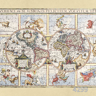 Карта мира и знаки зодиака