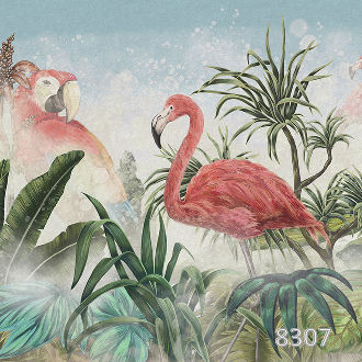 Заросли с фламинго
